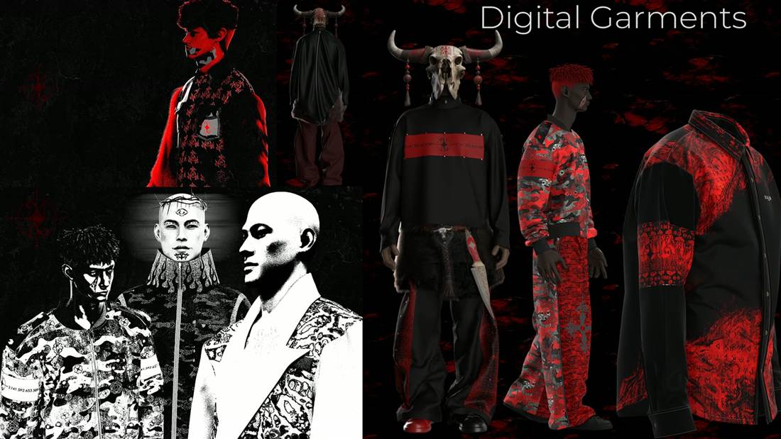 Digital garments lineup — 3D avatars in Totemism looks