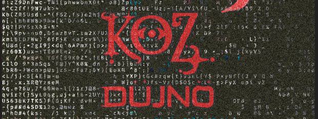 KOZ DUJNO exhibition poster — glyph matrix